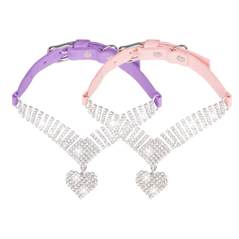 

Diamond Pet Collar Pets Shiny Crystal Elastic cats Collars Bling Pet Dog Collar For Kitten Dog Collar Cat Necklace Pet Accessori