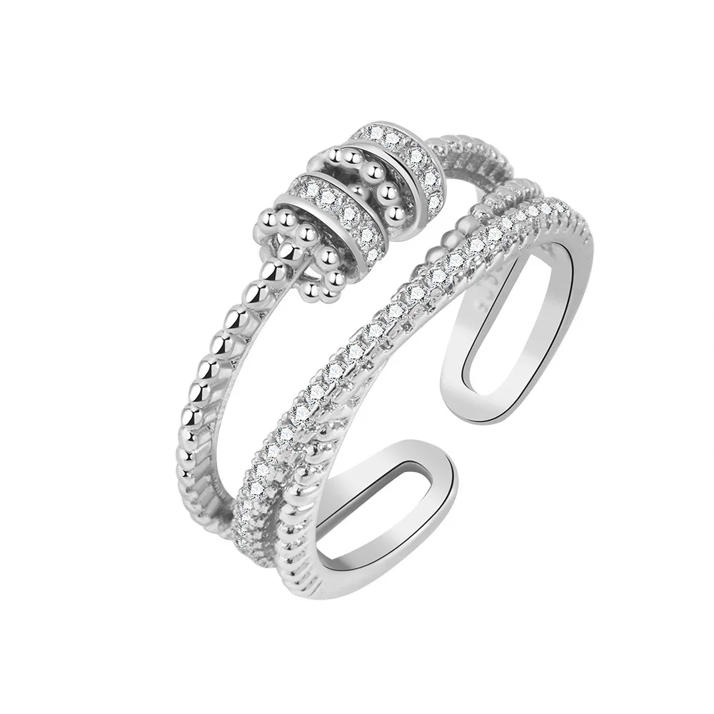 

Drive Away Your Anxiety Fidget Rings Women Men's Anxiety Ring S925 Sterling Silver Swivel Ring