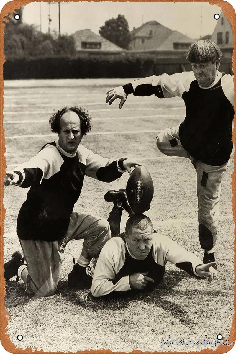 Постер фильма THE THREE STOOGES Винтажная металлическая вывеска для кафе-бара Мужская
