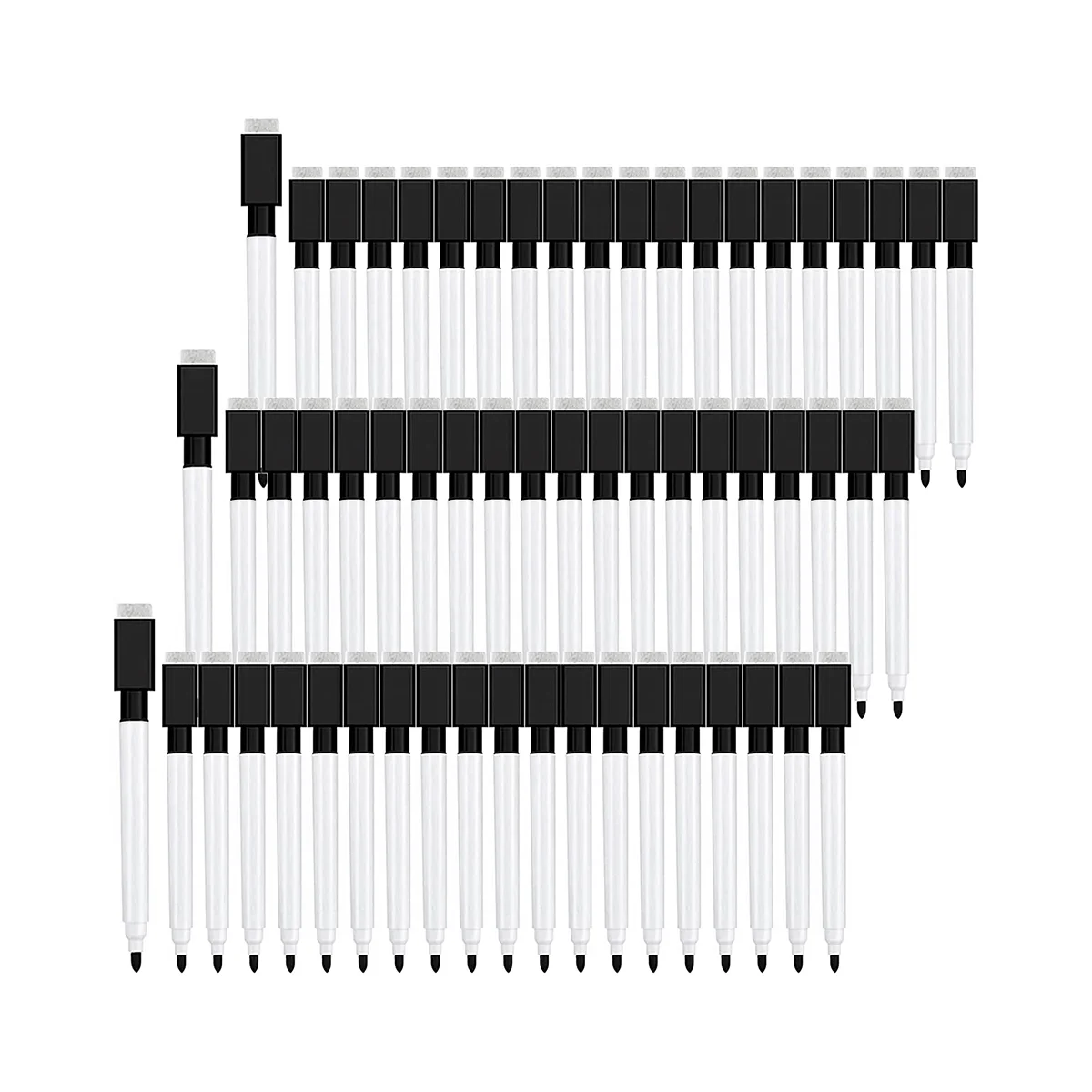 

Magnetic Dry Erase Markers Whiteboard Erase Marker with Erasers Cap for School and Office (60
