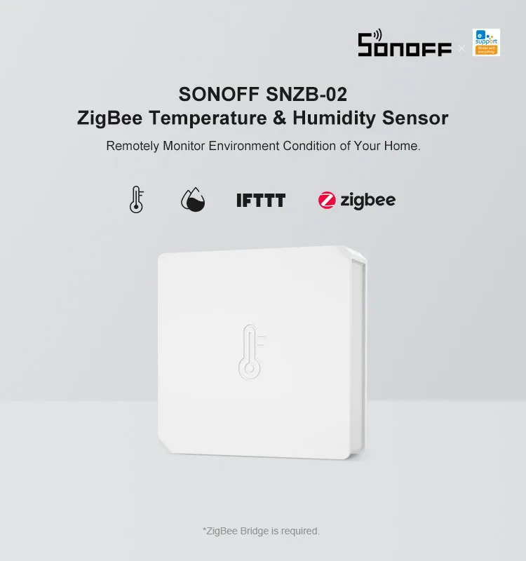SNZB-02 Zigbee датчик температуры и влажности