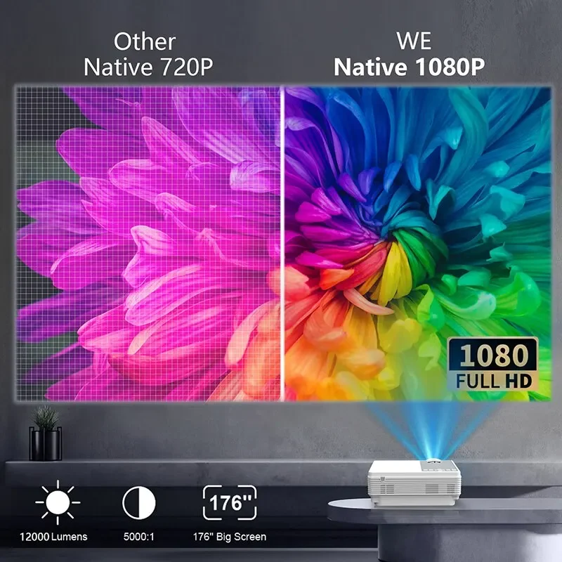 Проектор TFlag L36P Full Hd 1080P 4K Wi-Fi