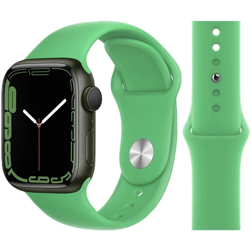 

Silicone Strap For Apple watch band 44mm 45mm 42mm watchband bracelet iWatch 40mm 38mm 41mm correa apple watch series 6 5 3 SE 7
