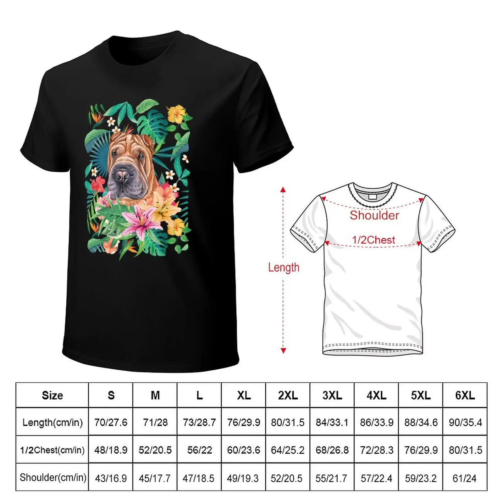 Фото Футболка Tropical Red Shar Pei 2, спортивная, с коротким рукавом, быстросохнущая. №2