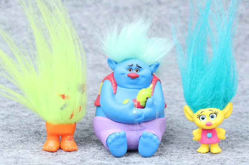 Фото 6 шт./1 набор, игрушечные фигурки-тролли №2