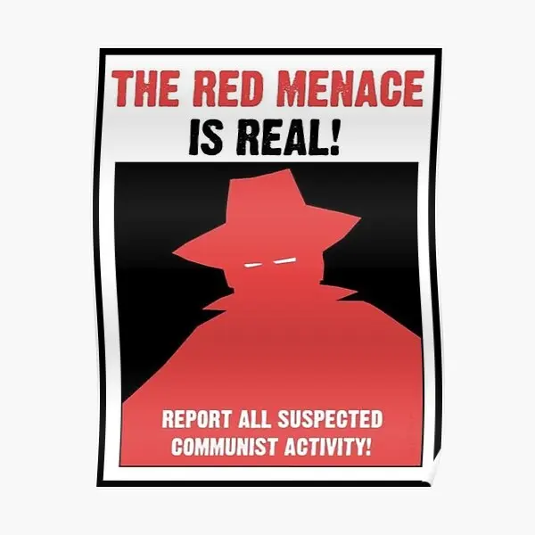 

The Red Menace Propaganda Poster Wall Room Mural Modern Funny Picture Print Vintage Art Home Decoration Painting Decor No Frame