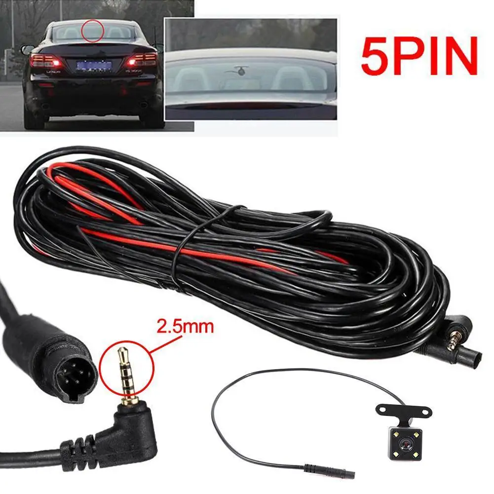 

5 Pin HD Car Rear View Camera Reverse 4LED Night Vision Video Camera Wide Angle 170 Degree Parking Camera For Car Accessories