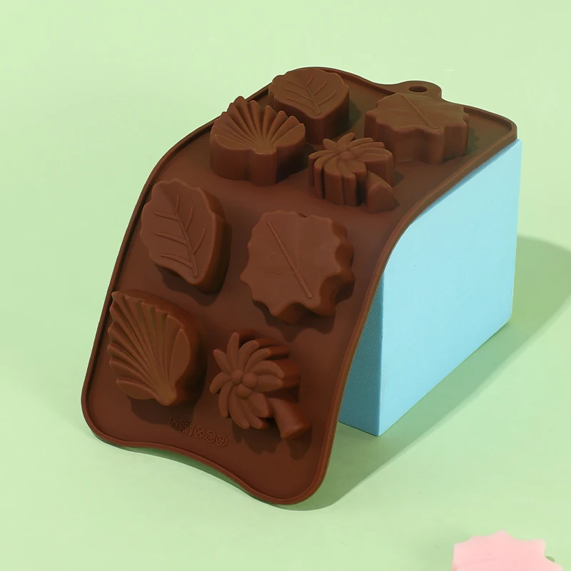 

Chocolate Silicone Mold Leaf-shaped Baking Tool Lron Tree Coconut Maple Leaf Pattern Biscuit Pastry Candy Cake Kitchen Accessory