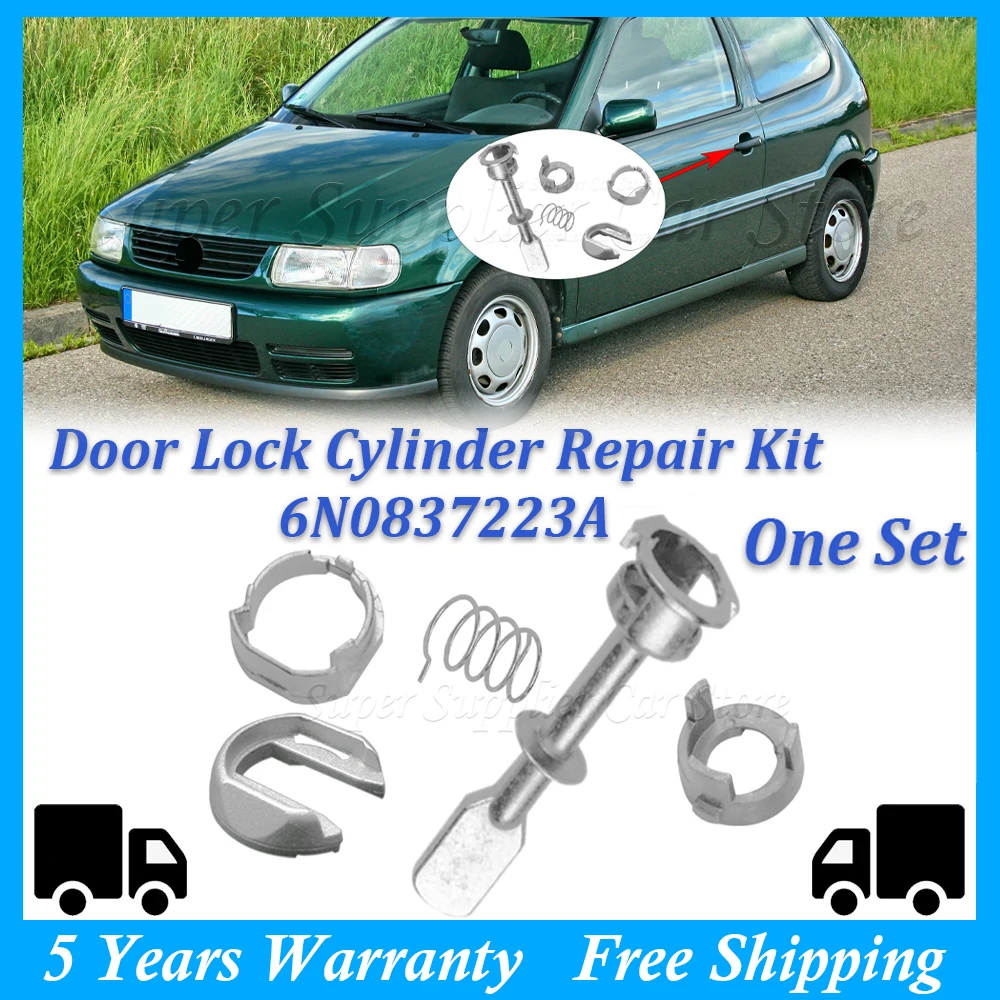 

Комплект ремонта цилиндра замка двери автомобиля для VW POLO 6N1 6N2 1997 1998 1999 2000 2001 2002, передний левый/правый OE # 6Н0 837 223А