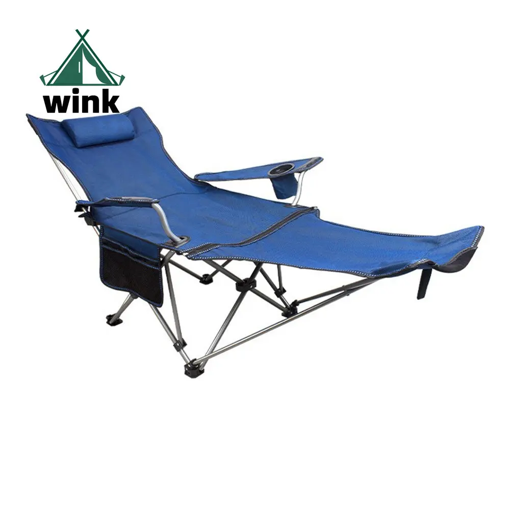 Outdoor Folding Chair Portable Adjustable Recliner 2in1 with Removable Footrest Camping Folding Chair Ultra Light Fishing Chair