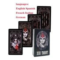 xiii dark tarot english tarot spanish tarot french tarot german tarot mysterious divination fate personal use card game