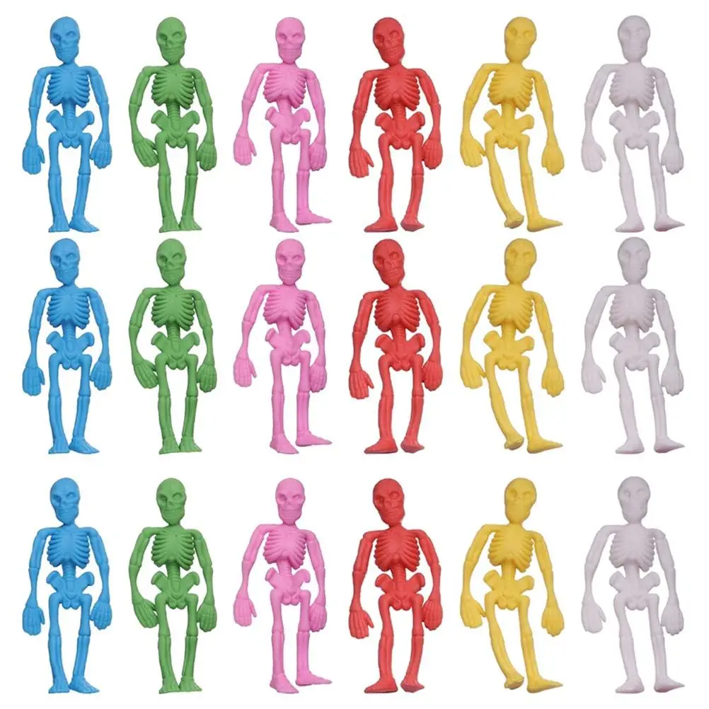 

Skeleton Halloween Stretchy Sforkids Party Prank Treats Trick Fillers Colorful Joke Figurines Sticky Favors