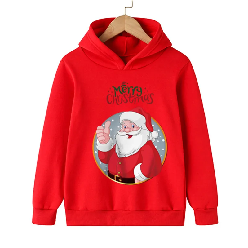 

Merry Christmas Baby Boys Santa Claus Hoodie Cartoon Sweatshirt Kid Clothes Spring Autumn Thin Coat Children Hooded Role Play