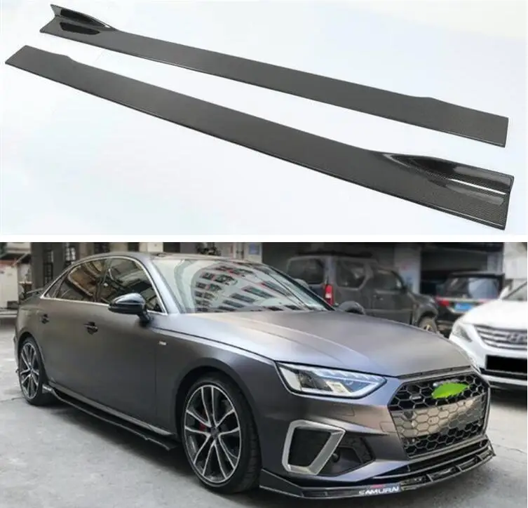 

Для Audi A4 S4 RS4 SLINE B9 B10 2017 2018 2019 2020 2021 2022 2023 комплект боковых панелей юбки из углеродного волокна