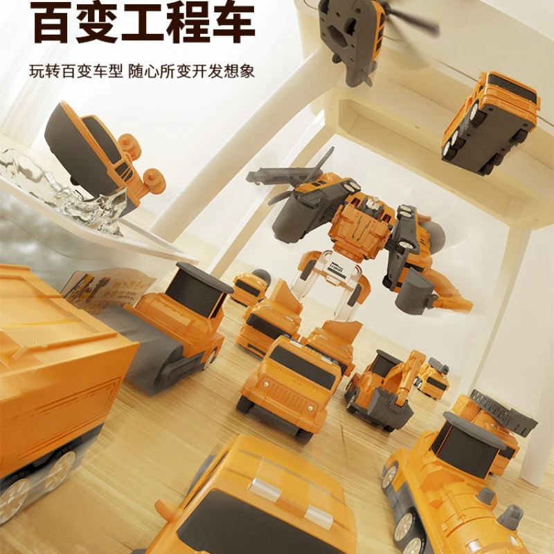 

Детский Магнитный игрушечный автомобиль для мальчиков строительные блоки сборка Инженерная головоломка-трансформер подарок на день рождения ребенка