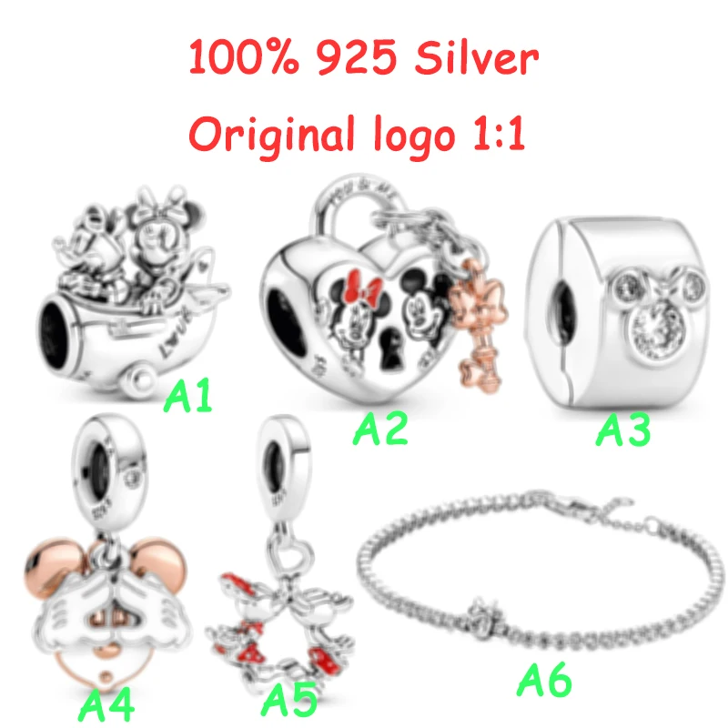 

2022 Valentine's Day New High Quality Original Logo 1:1 Mouse Padlock Airplane Charm Suitable for DIY Bracelet Gift Making