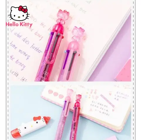 

Hello Kitty Fashion Cartoon Stationery Simple Hand Account Pen Colorful Ballpoint Pen Children's School Supplies