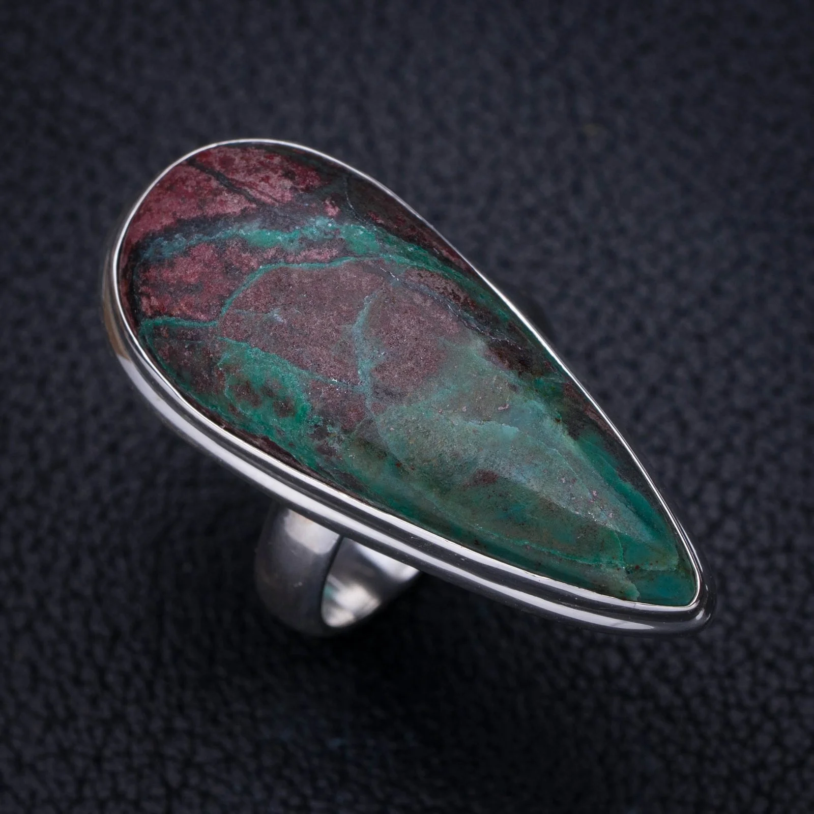 

StarGems Natural Jasper Handmade 925 Sterling Silver Ring 5.75 E9036
