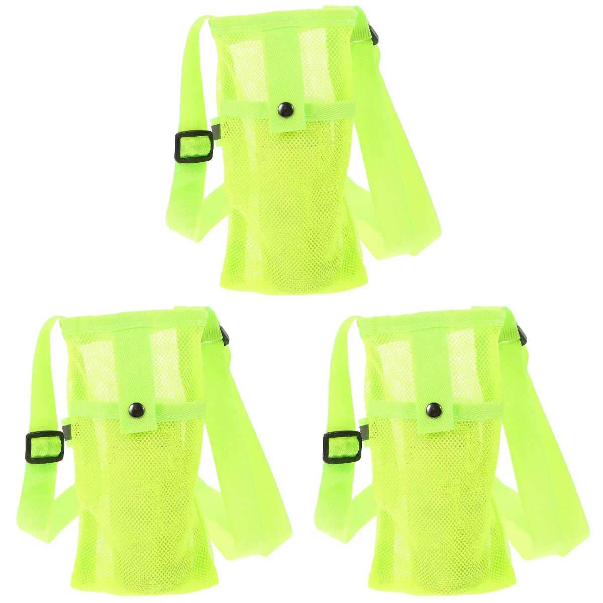 

3pcs Portable Bottle Bag Wear-resistant Kettle Mesh Bag Nylon Bottle Holder