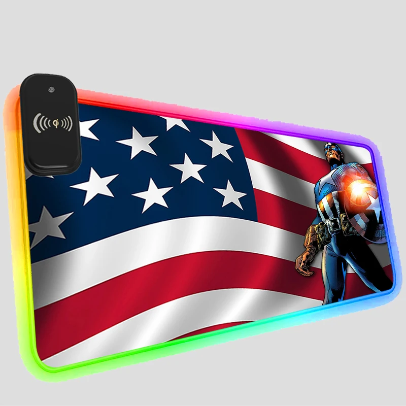 

Коврик для мыши с беспроводной зарядкой и светодиодсветодиодный подсветкой, 2022