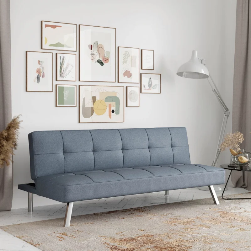 

Serta Chelsea Modern Futon, Light Gray Fabric