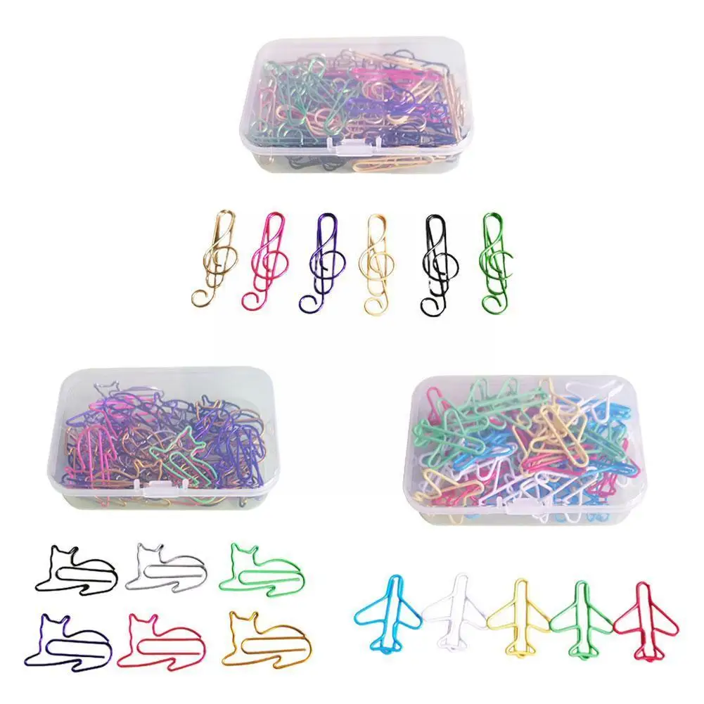 

Colors Airplane Note Metal Paper Clips Escolar Bookmarks Decoration Clip Stationery Memo Book Binder Note Clip J0r4