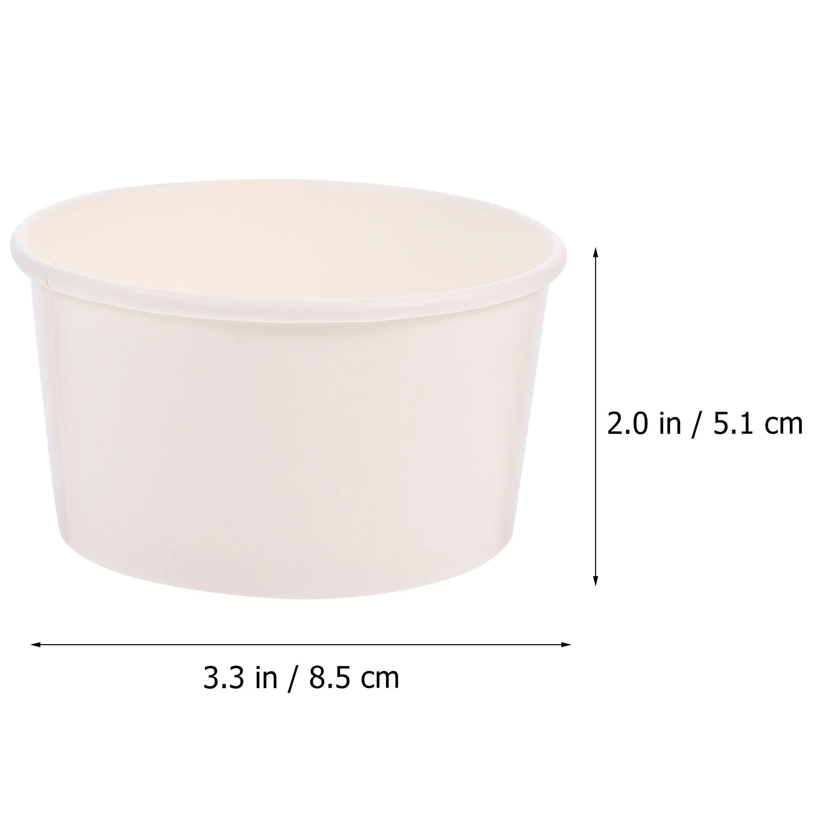 

100 Pcs Containers For Food Jam Jar Plastic Cups Snack Packing Box White Paper