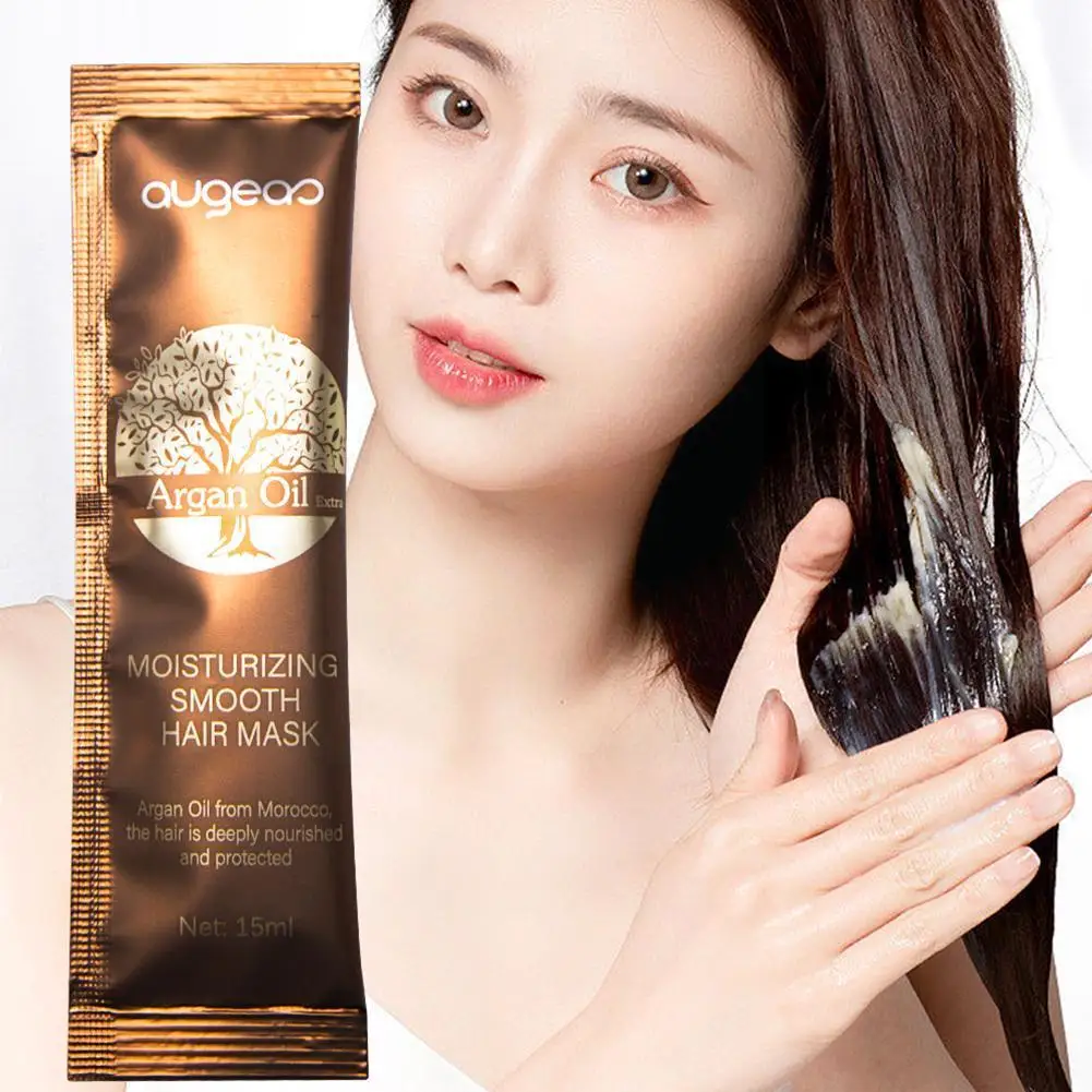 

Portable Mini Hair Mask Moisturizing And Smooth Repair Damage Frizzy Treatment Nourishes Hair Roots Suitable For Travel H1L9