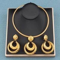 jewelry sets for women dubai gold plated drop earrings copper pendant african jewelry wedding party anniversary gift 2022 trend
