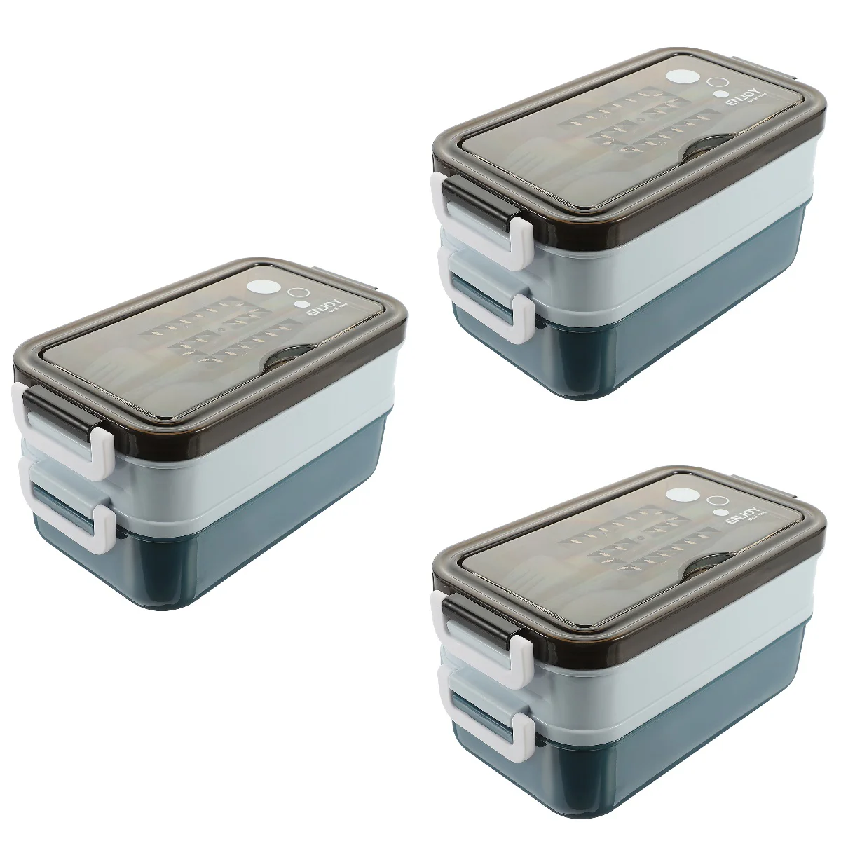 

Sealed Double Layer Lunch Box 2 Tier Holder Bento Adults Containers Kids Plastic Boxes School