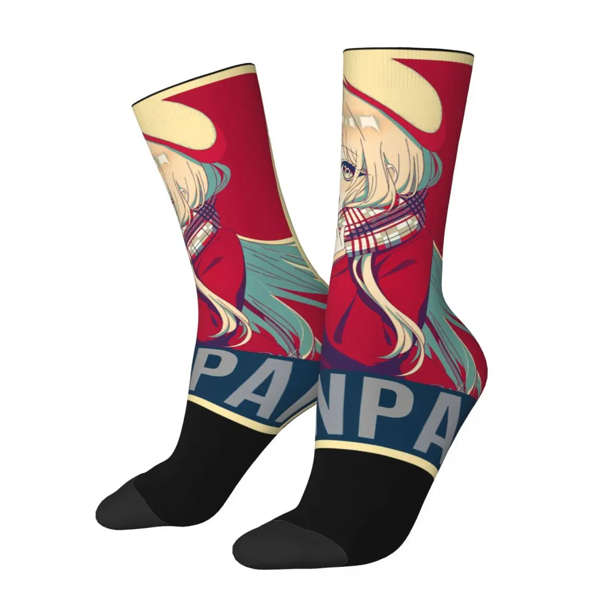 

Hip Hop Vintage Senpai Crazy Men's Compression Socks Unisex Shikimori's Not Just a Cutie Harajuku Seamless Printed Crew Sock