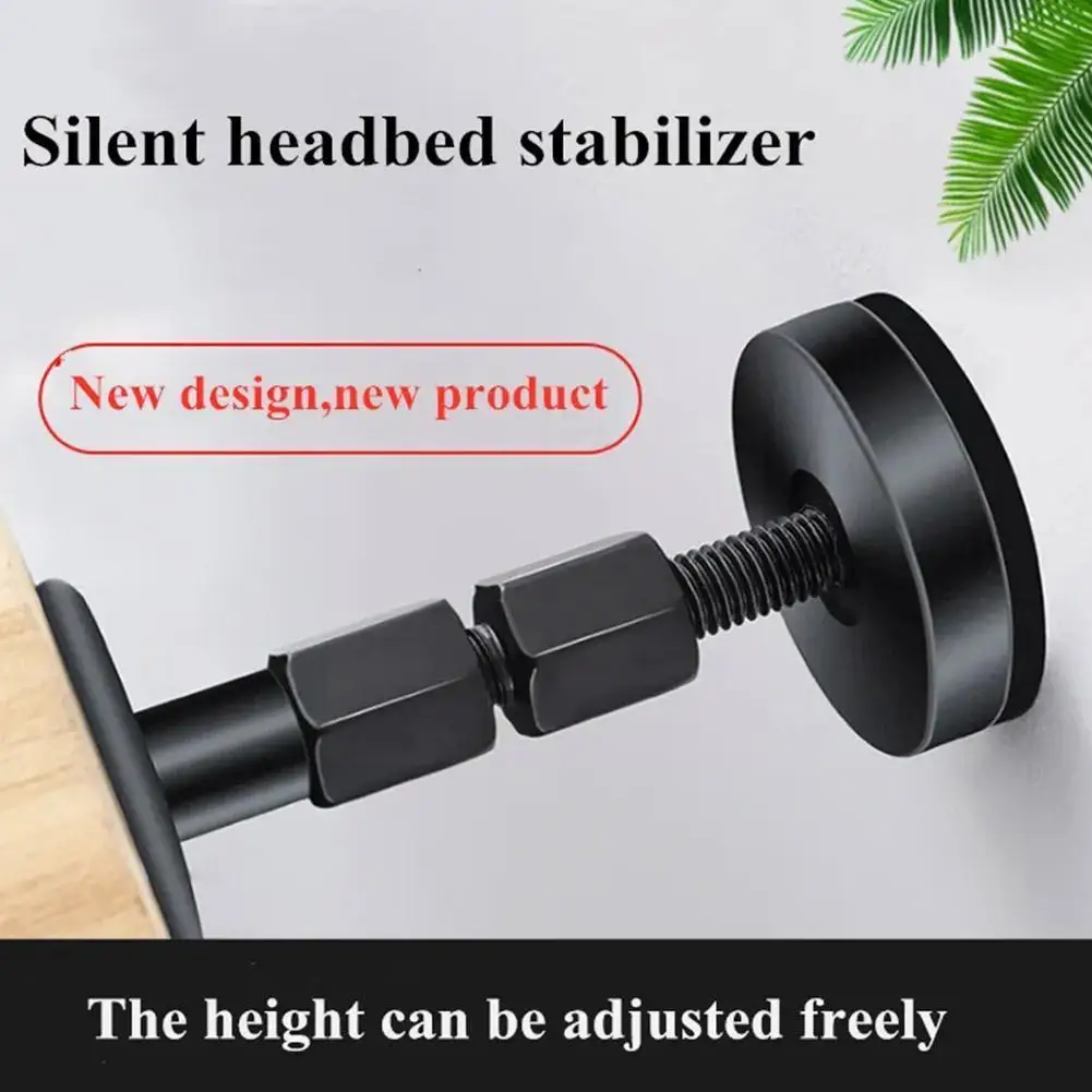 

33-84mm Silent Headbed Stabilizer Headboard Stoppers For Beds Cabinets Sofas Adjustable Threaded Bed Frame Anti-shake Tool S6W0