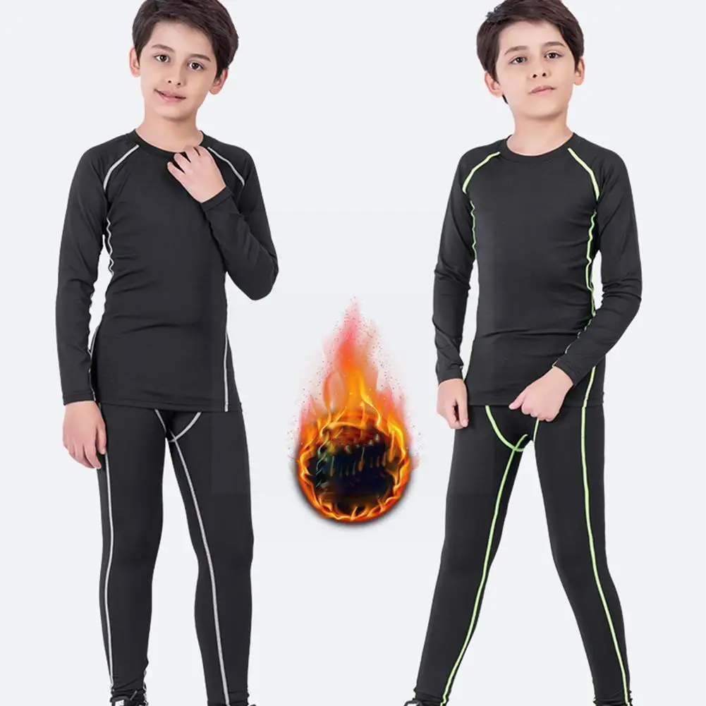 

Children's Sports Suit 1 Sets Of Sportswear Jogging Children Training Underwear Thermal Suit Clothing Compression Football N0m2