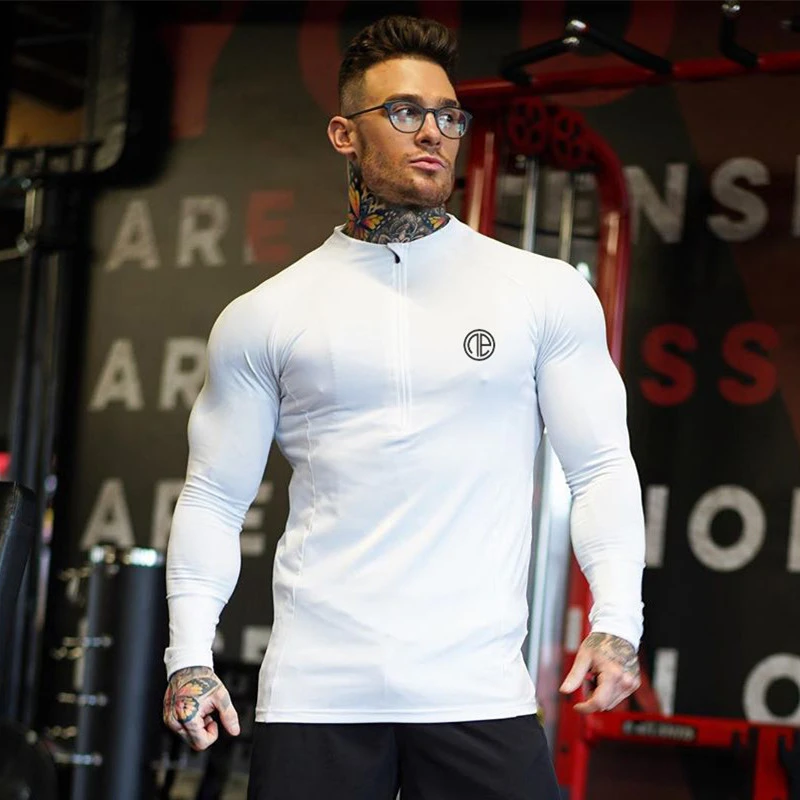 

Мужская футболка для спортзала, модная спортивная рубашка для фитнеса и бодибилдинга, тонкая хлопковая рубашка, мужская спортивная Свободн...