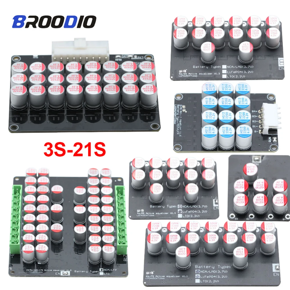 

1A 3A 5A 6A Balance Li-ion Lifepo4 LTO Lithium Battery Active Equalizer Balancer Board Capacitor BMS 3S 4S 5S 7S 8S 10S 16S 20S