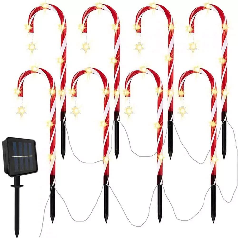 

Candy Cane Lights 8 Modes Cane Lights Romantic Lighting Changing Powered For Indoor/Outdoor Decora