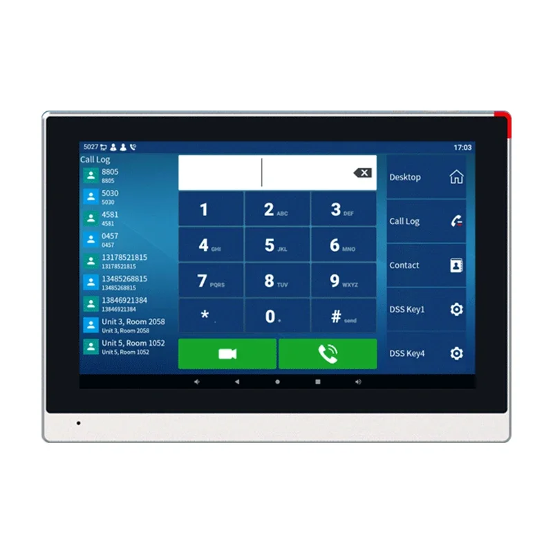Сетевая домофонная система SIP настенная операционная Android 9.0 поддержка