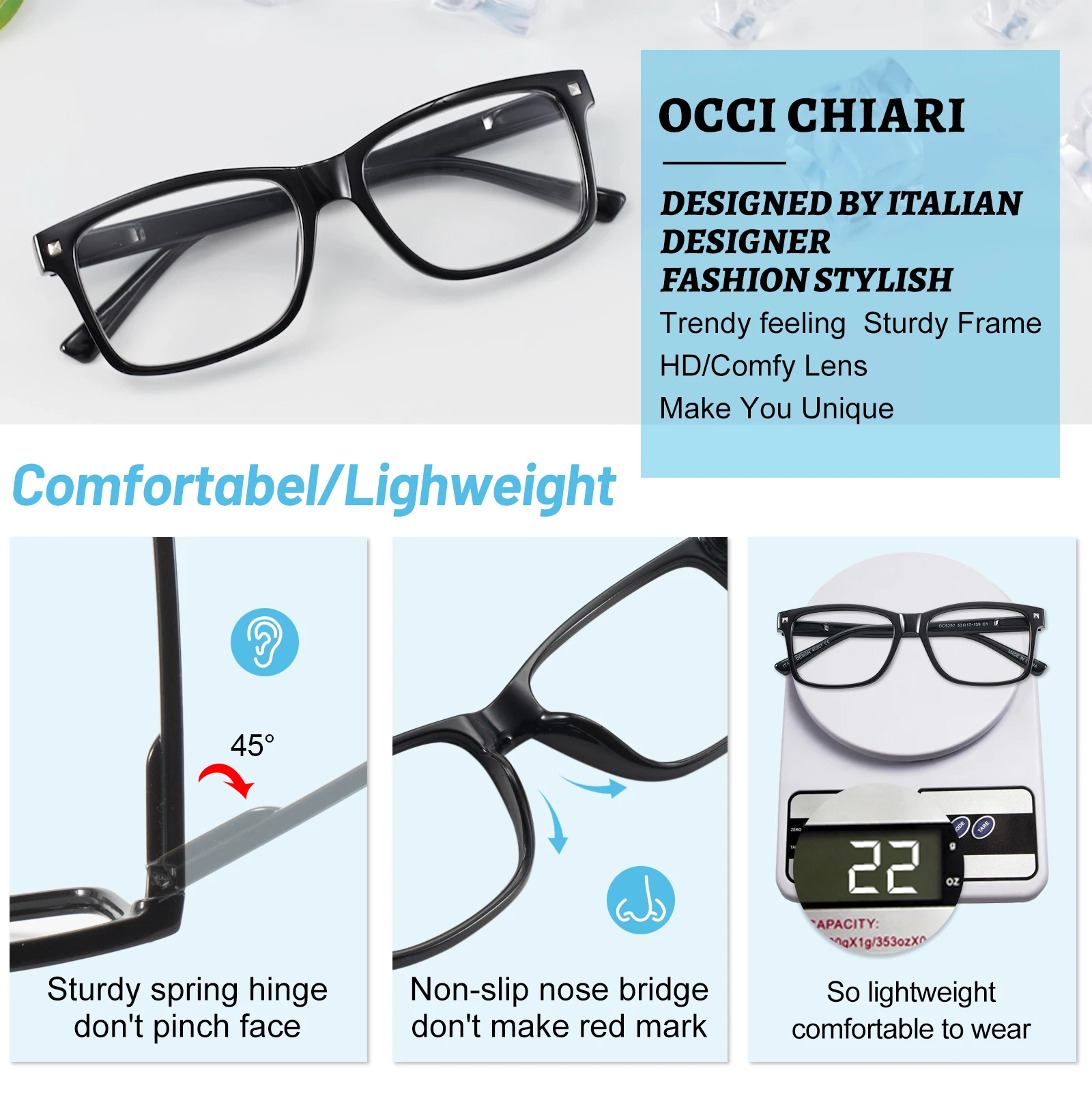 Прямоугольные очки для чтения деловые мужчин дальнозоркости роскошные