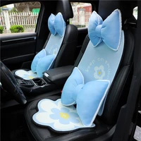 2022 new small fresh summer ice silk breathable non slip car seat cushion car interior supplies women