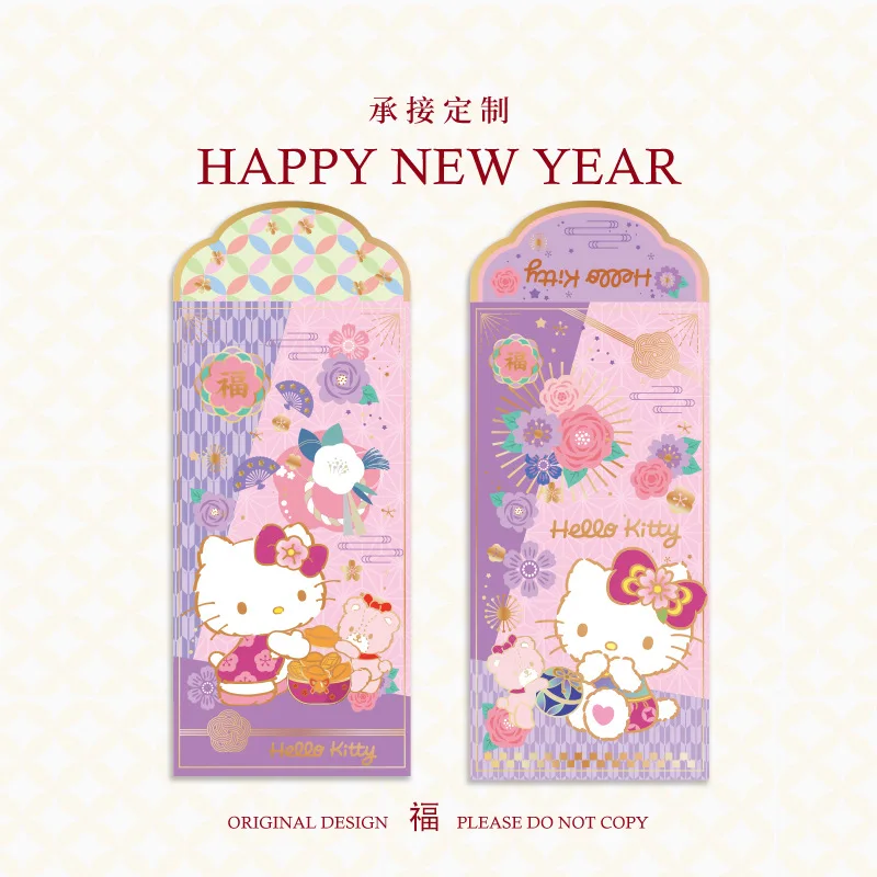 Sanrio Hello Kitty милый мультфильм Kt Cat новогодняя упаковка денег Kawaii свадебный красный