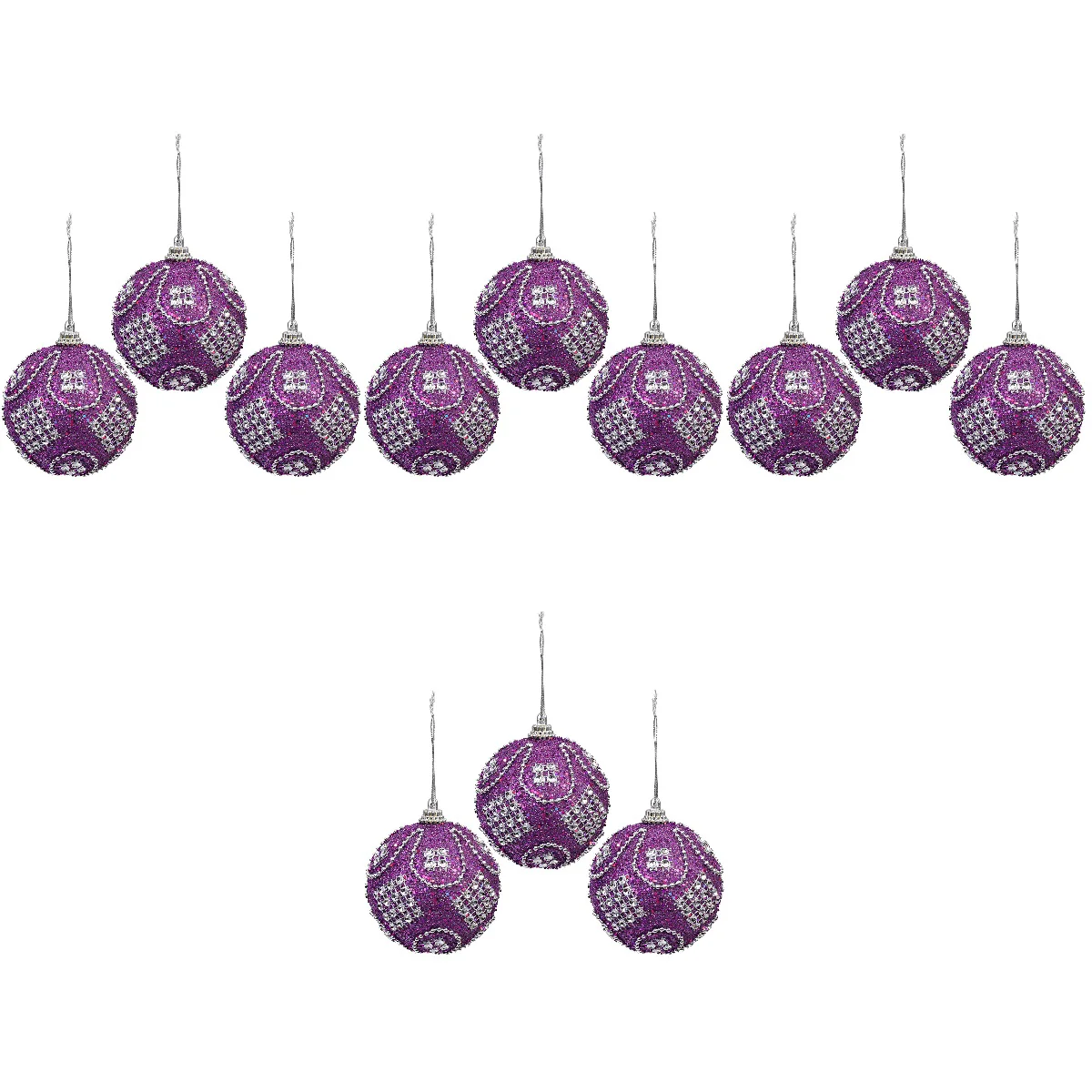 

12 шт., новогодние подвесные шарики для украшения ёлки