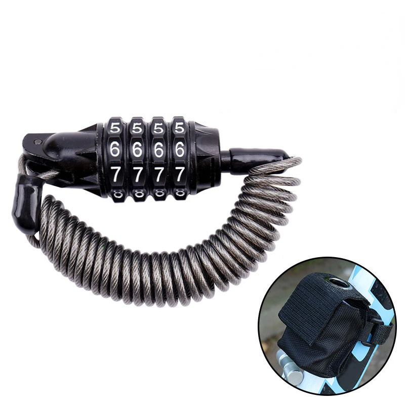 

Bicycle Helmet Lock Anti-theft Mini Password Lock Mountain Bike Road Bike Disc Brake Cable Lock Portable Bike Lock