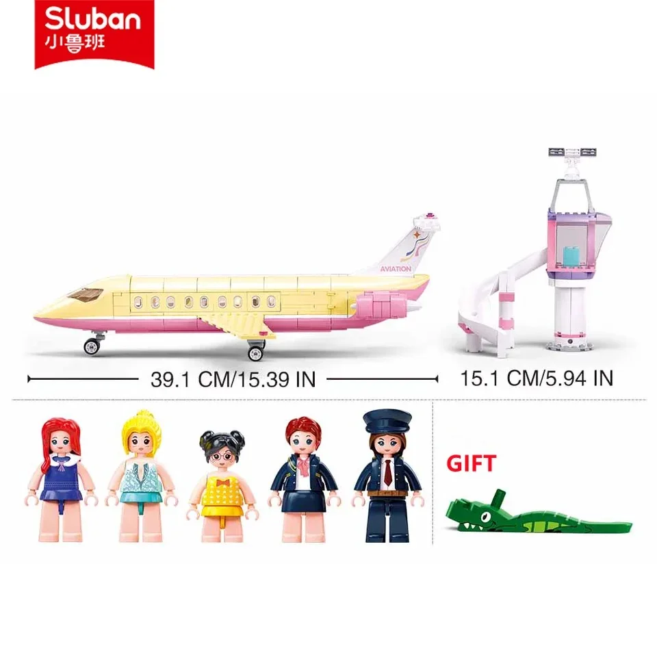 383 шт. Детский конструктор Самолет