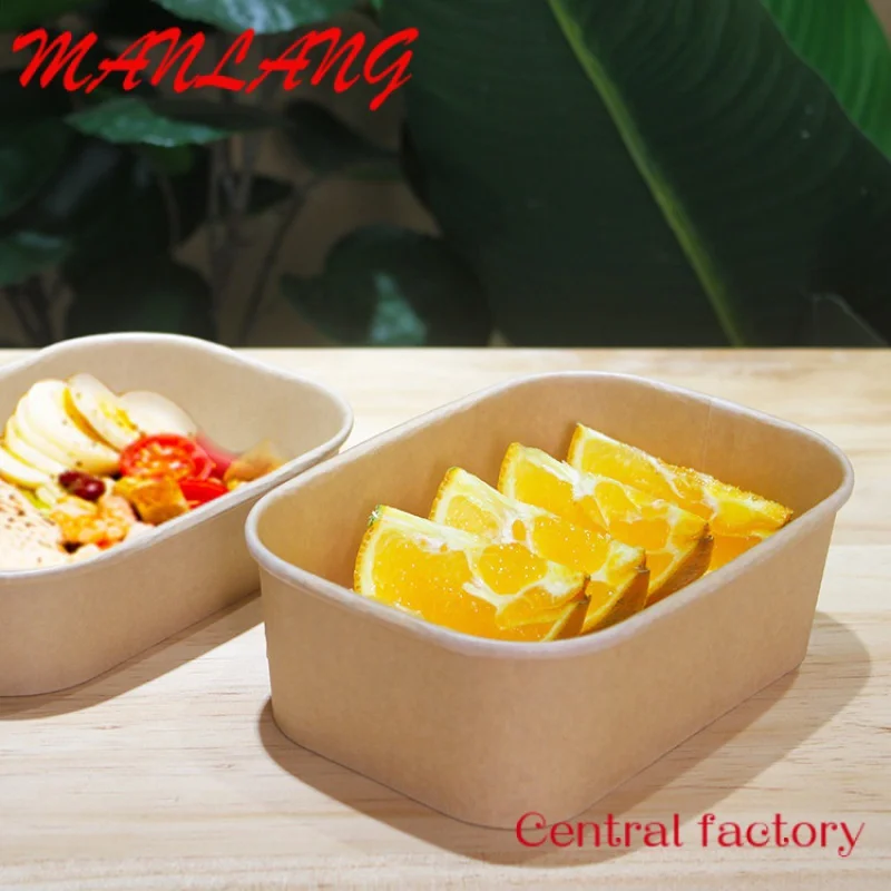 Одноразовая бумажная миска для пищевых продуктов из крафт-бумаги