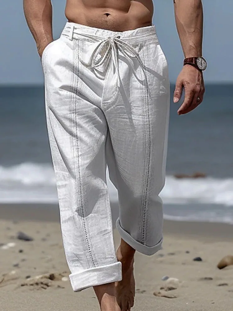 

Breathable Cotton Linen Loose Casual Trousers for Men