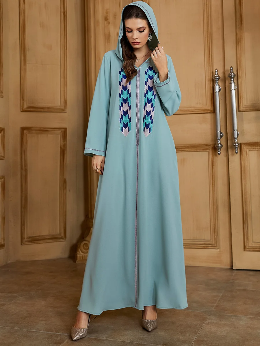 

Рамадан ИД Мубарак кафтаны для женщин Abaya Дубай, Турция ислам арабское мусульманское длинное платье Djellaba Femme Musulmane