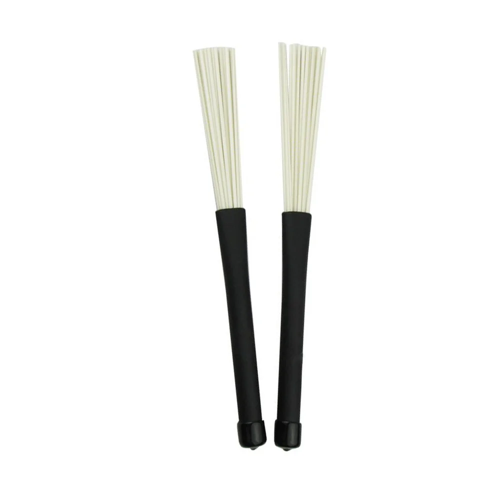 

2Pcs Drum Brushes Retractable Wire Brushes Drums Sticks Brush with Rubber Handles for Drummers Lovers Beginners Jazz 20cm