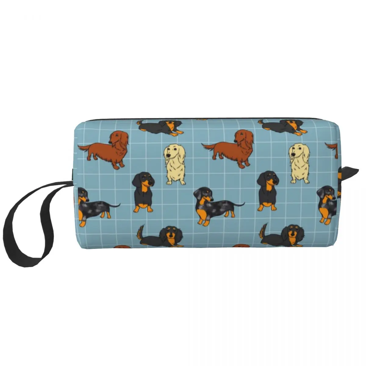 

Cute Dachshund Travel Cosmetic Bag for Women Wiener Sausage Badger Dog Toiletry Makeup Organizer Ladies Beauty Storage Dopp Kit