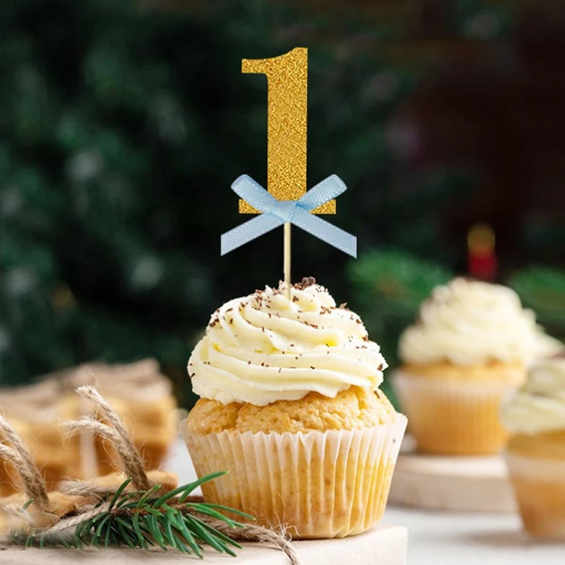 

10 шт., бумажные топперы для торта «Мой один год»