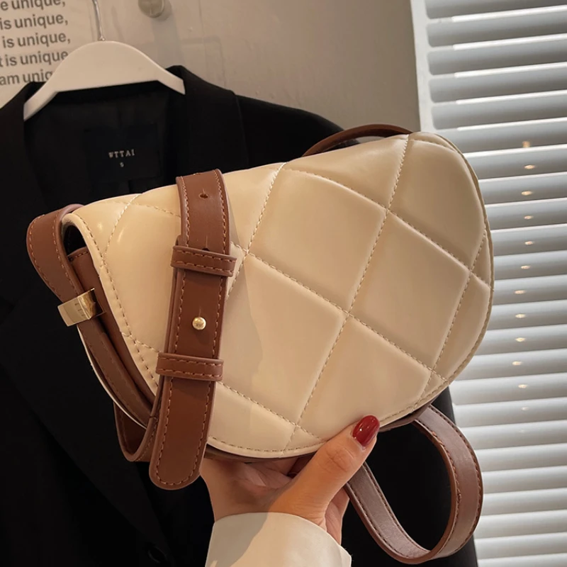 

Ins Vintage Women Flap Saddle Bags 2023 Fashion Quality Real Leather Purses and Classic Female Crossbody Shoulder Bag Handbags